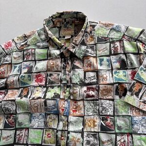 Kahala John Severson Shirt Mens Large Multicolor Christmas Surf Hawaiian‎ Cotton